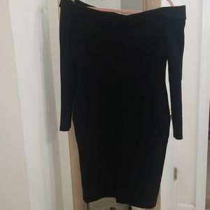 Windsor off the shoulder long sleeve midi dress